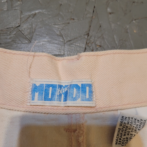 Mondo blue small vintage baby pink denim pencil jean skirt - Picture 5 of 9